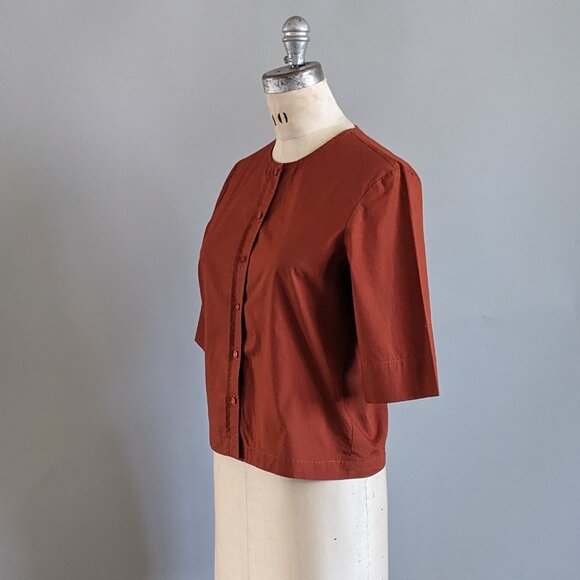 American Apparel Original Button Front Cotton Blouse XS - Picture 2 of 6